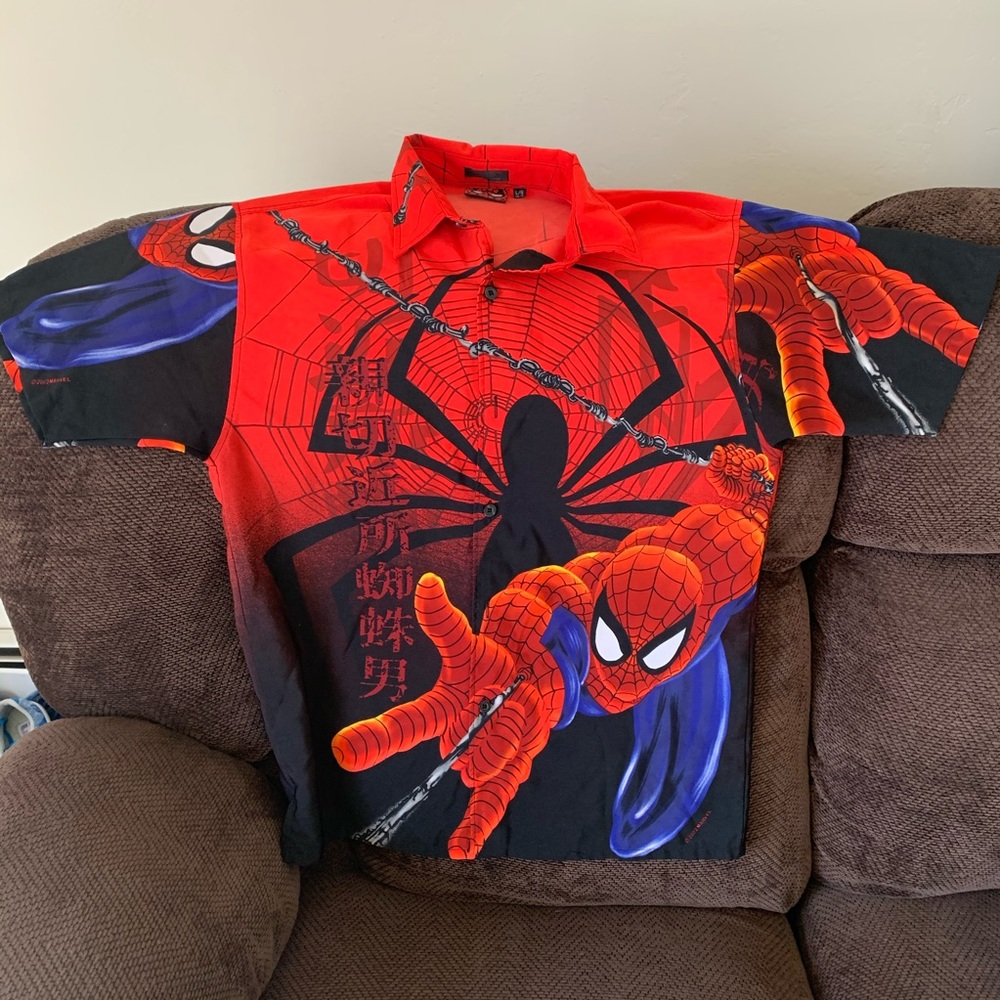 Spider-Man button up shirt